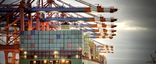 Container Ship in Harbour