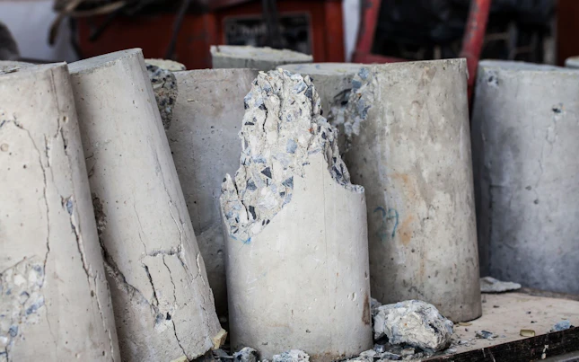 Cracked Concrete after Testing