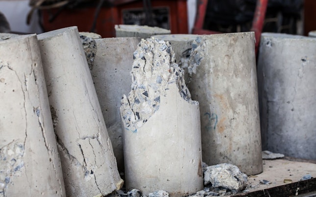 Cracked Concrete after Testing