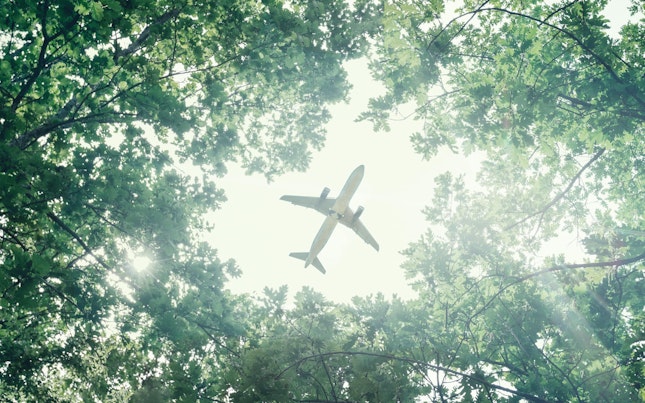 Concetto di trasporto aereo ecologico