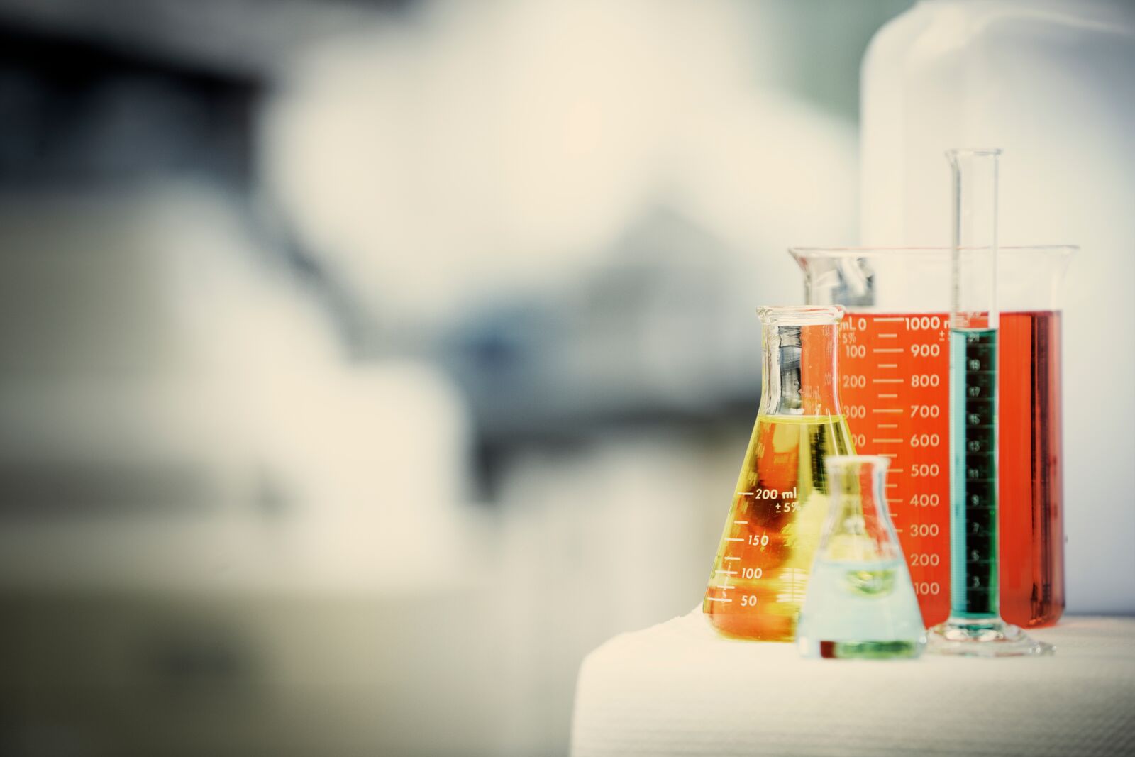 Flasks and Beakers in Laboratory