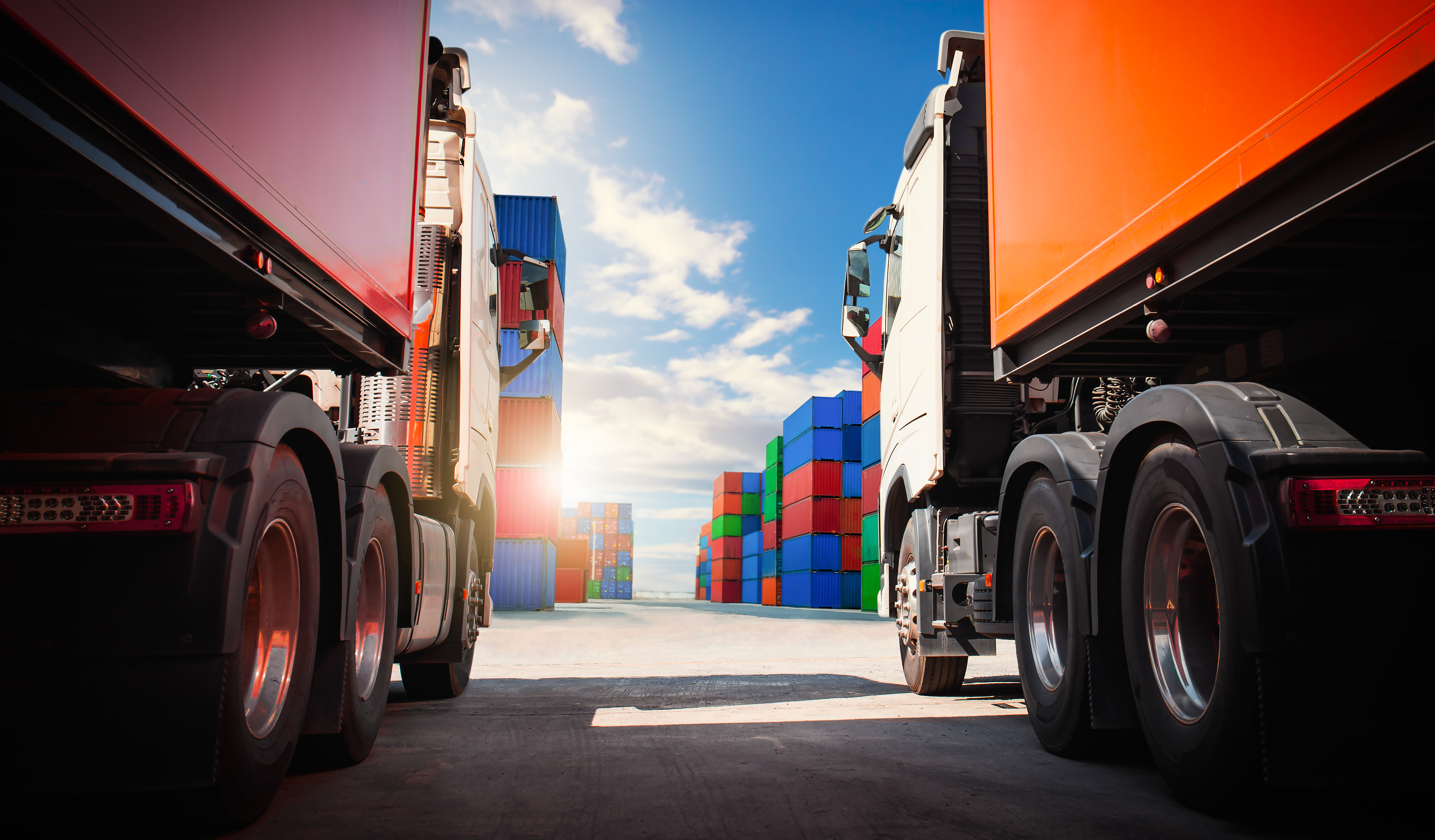 Camions de transport logistique