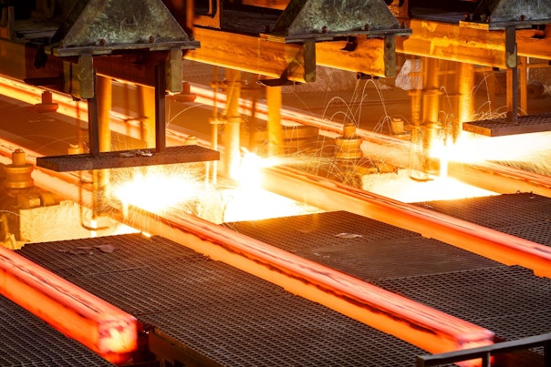 Hot Steel on Conveyor