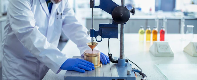 Laboratory Scientist Testing Oil Samples