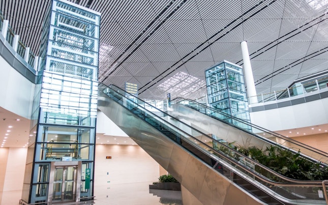 Lifts and Escalators in Airport Hall