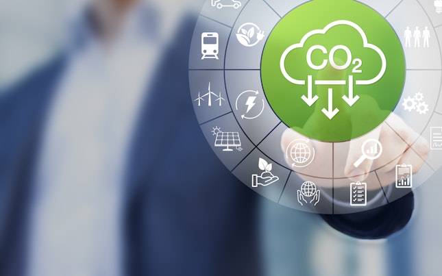 Lower CO2 Emissions and Reduce Carbon Footprint Concept