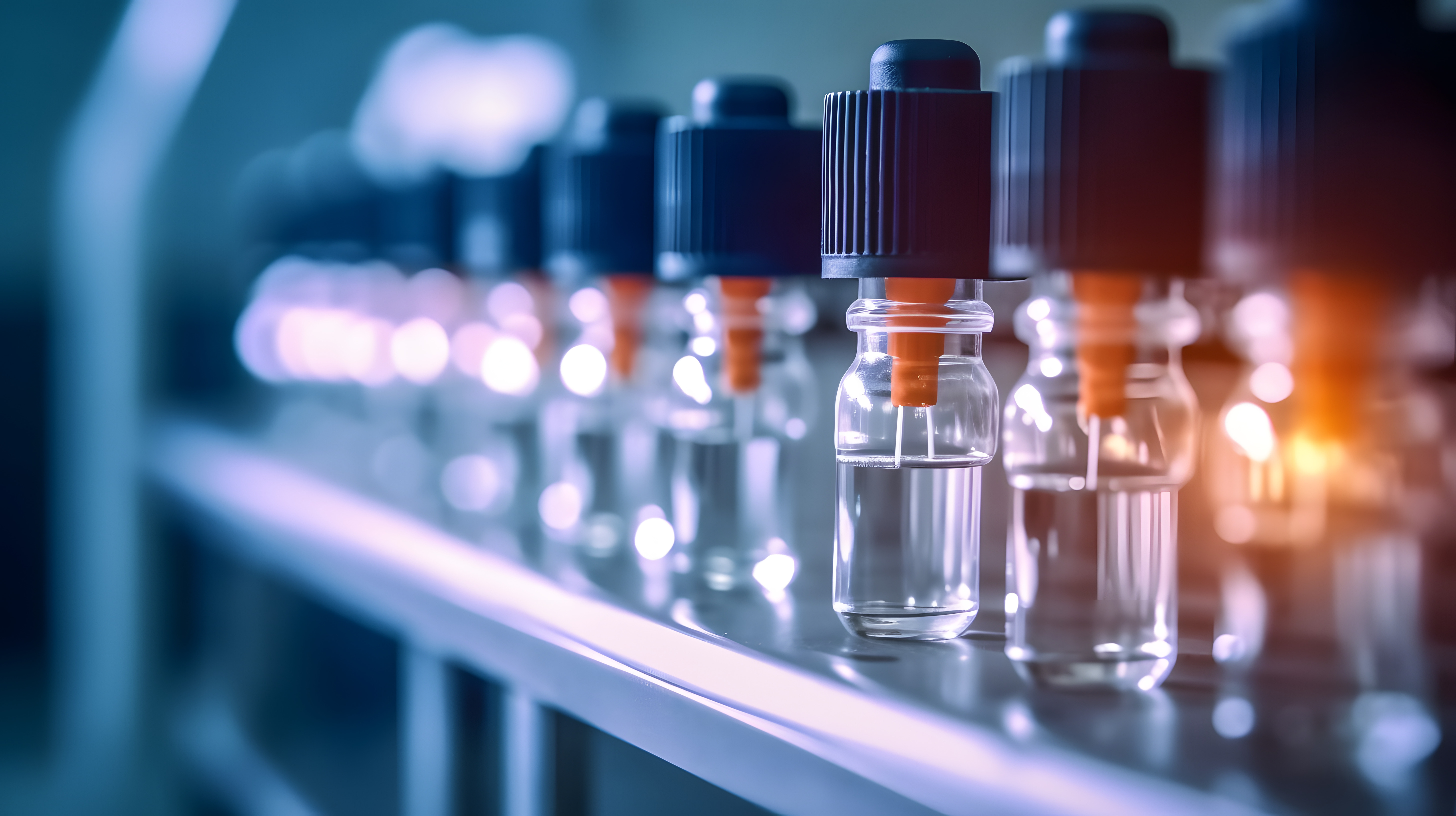Medical Vials on Production Line
