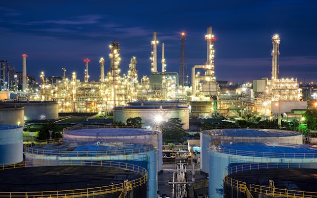 Oil Refinery and Storage Tanks