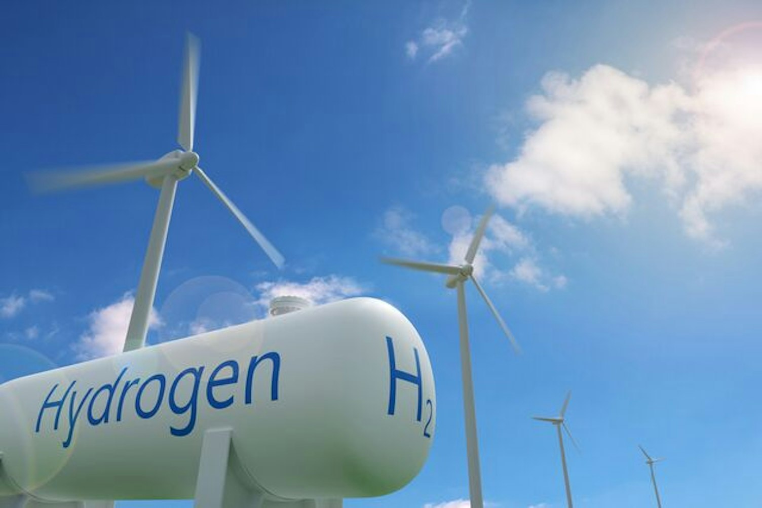 small-Hydrogen Tank and Windmills