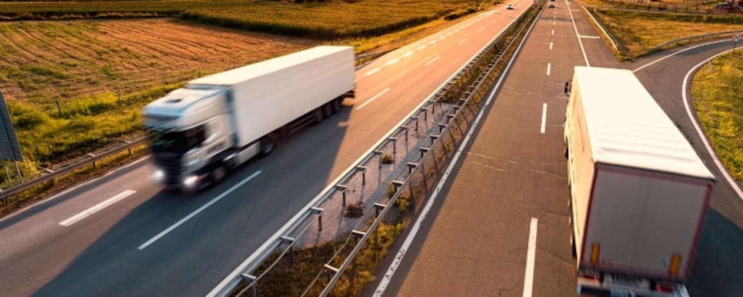 Trucks on Highway
