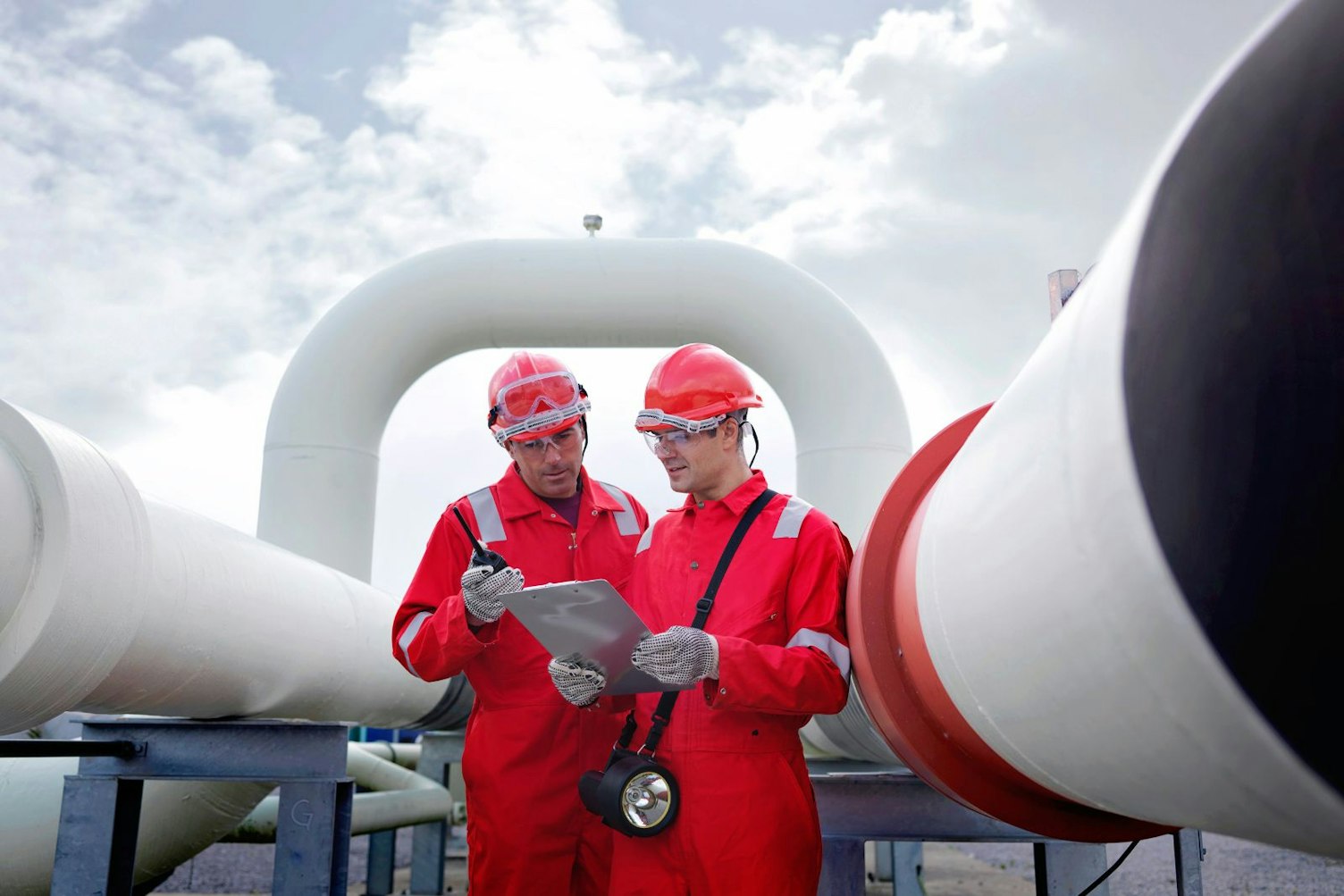 Workers at Gas Storage Plant