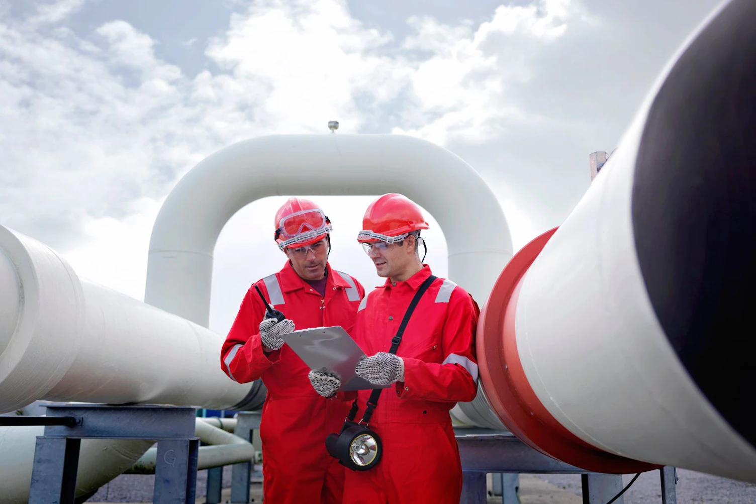 Workers at Gas Storage Plant