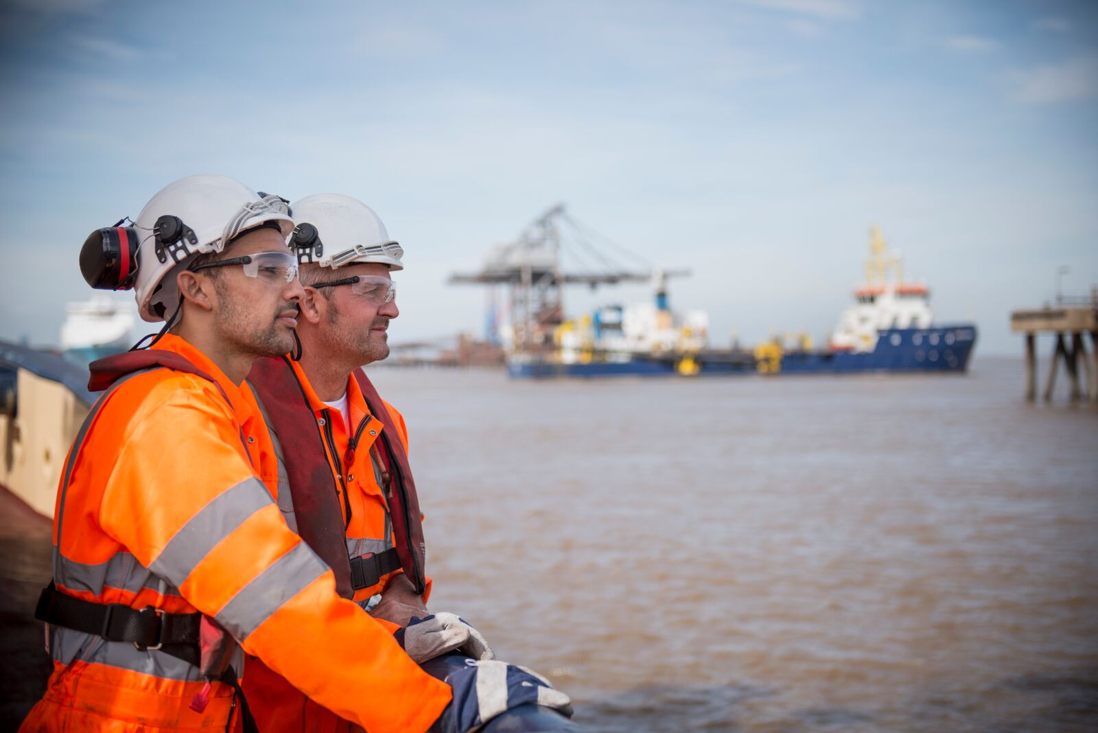 Workers on Tugboat