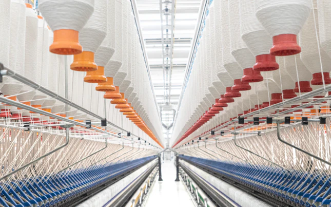 Yarn Fabric at Wool Manufacturing Facility