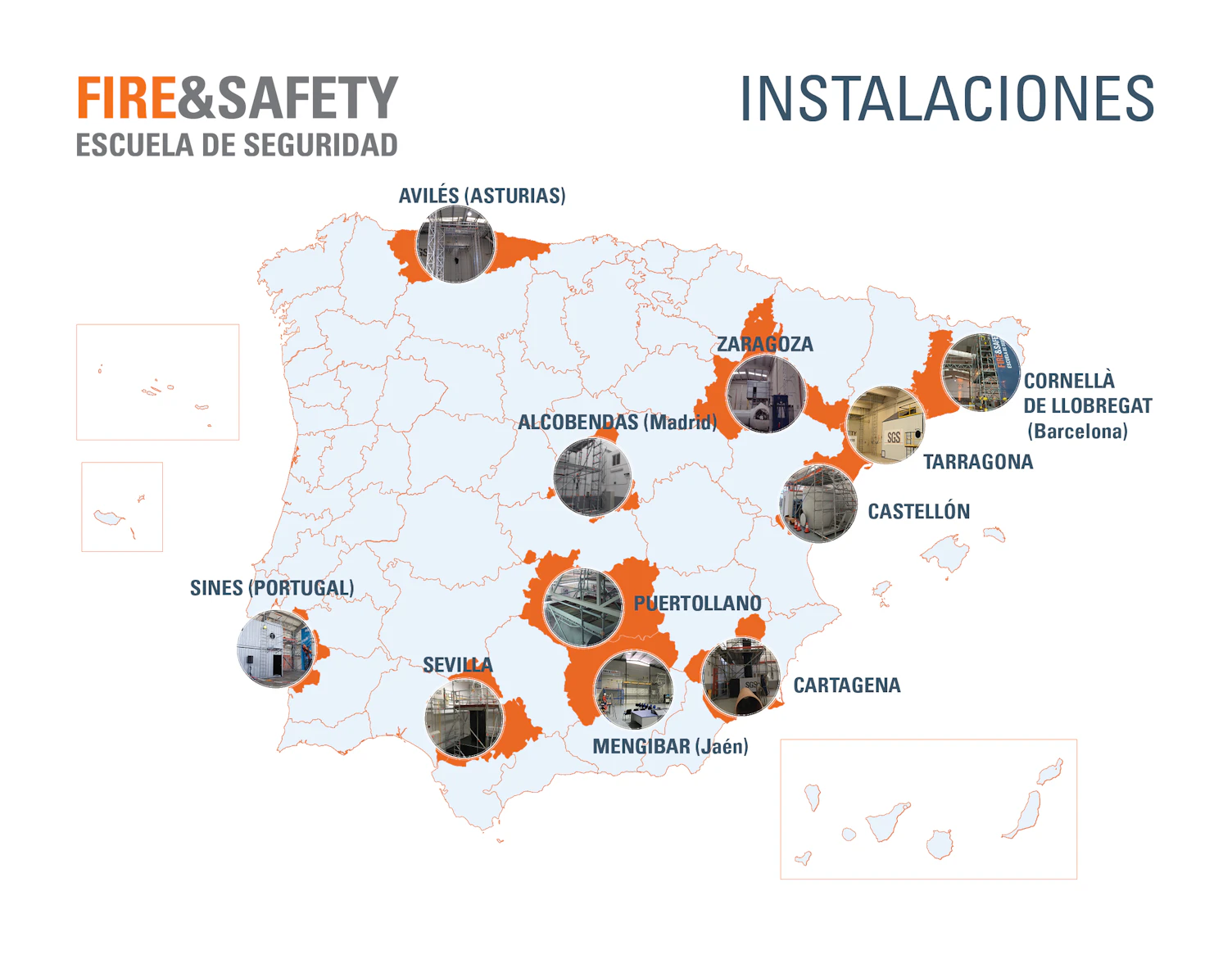 Fire and Safety Escuela de Seguridad Map