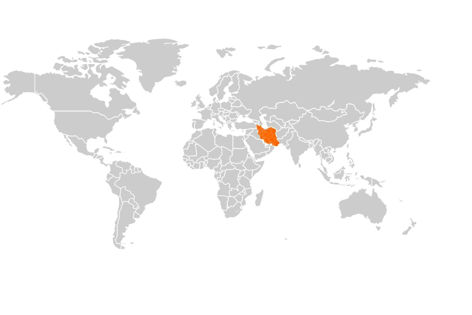 Iran in the world map