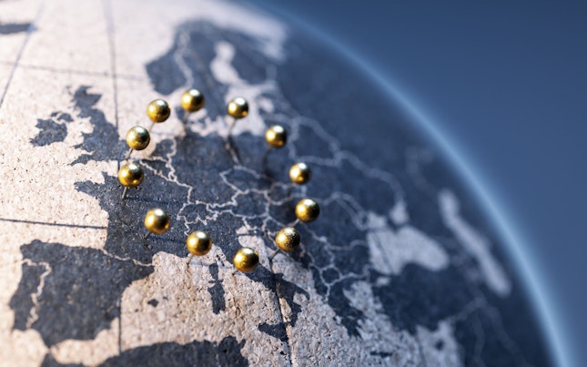 Bandera abstracta de la Unión Europea