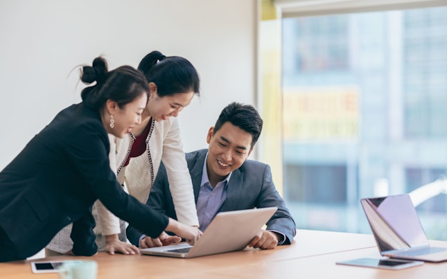 Business Colleagues Discussing a Project