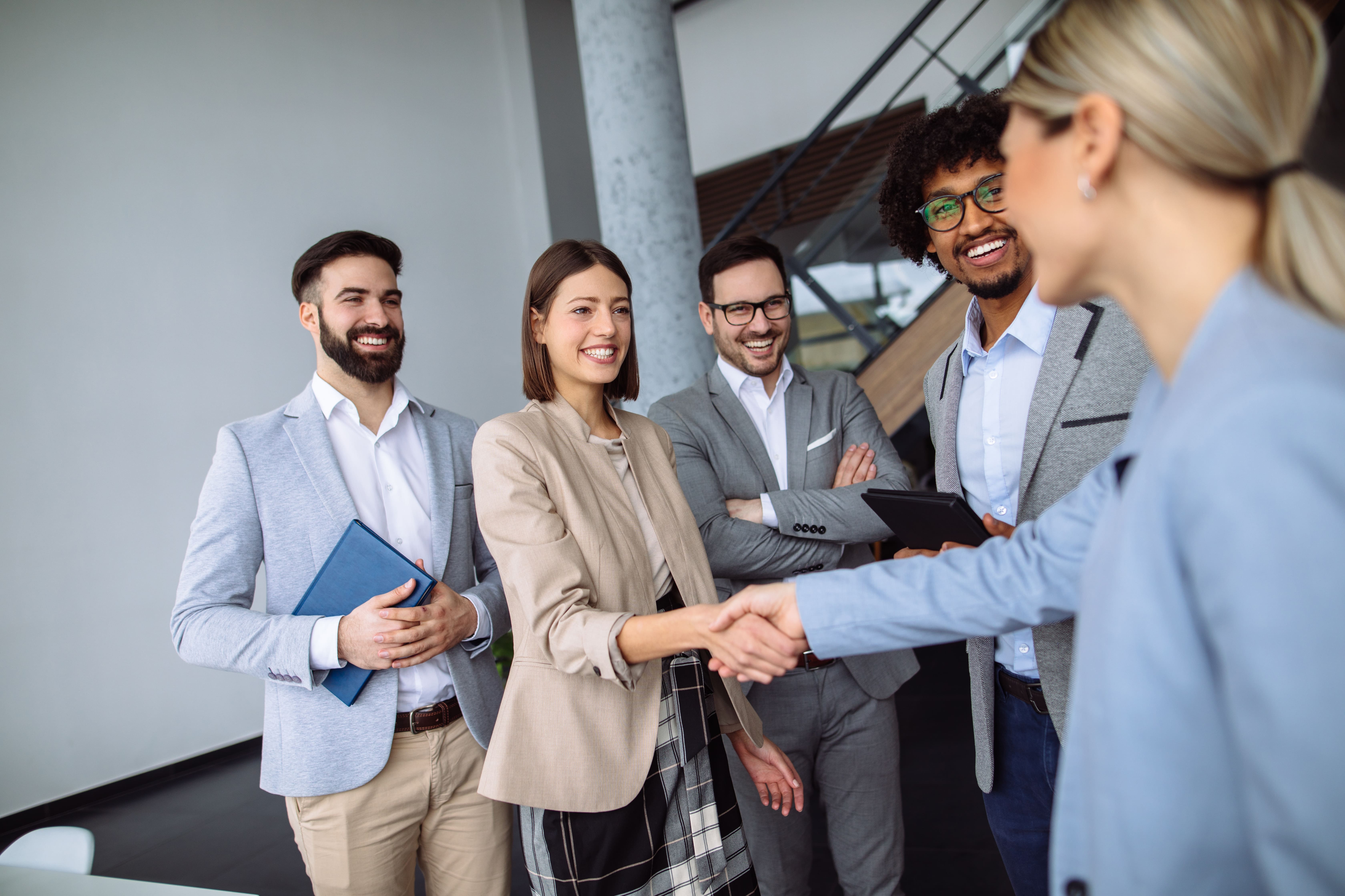 Business Colleagues Shaking Hands