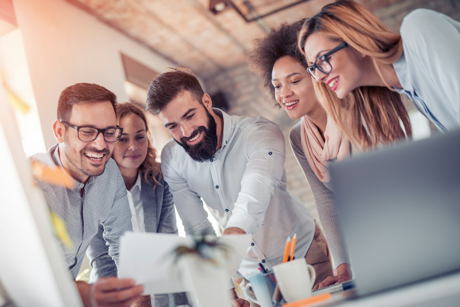 Business Colleagues Working Together in the Office