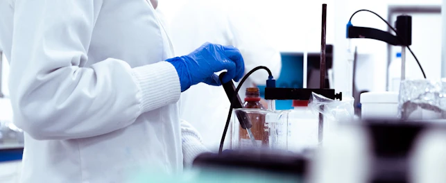Cosmetics laboratory staff