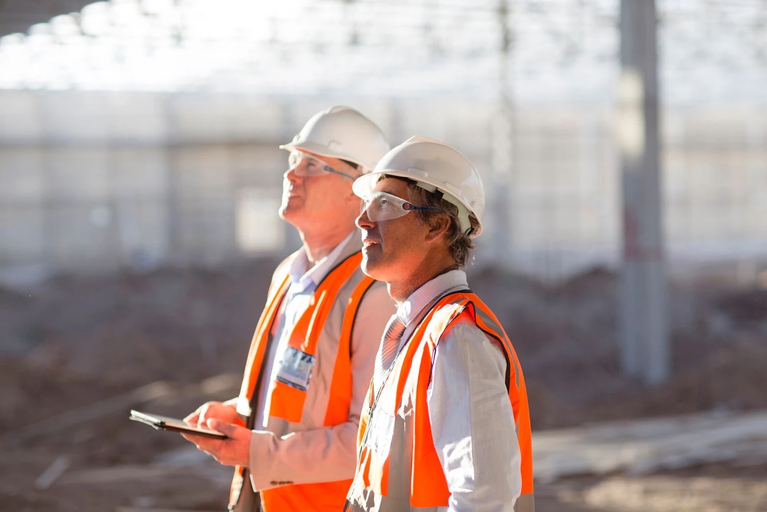 Engineers Inspecting Construction Site