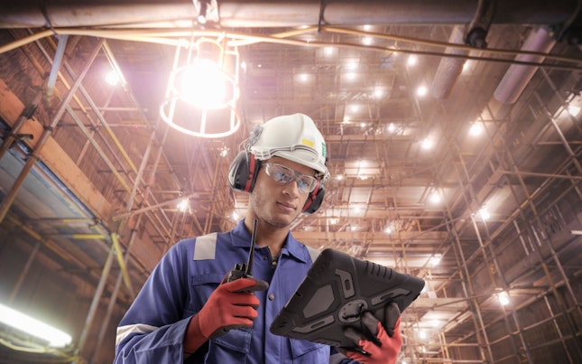 Engineer Working inside Power Station
