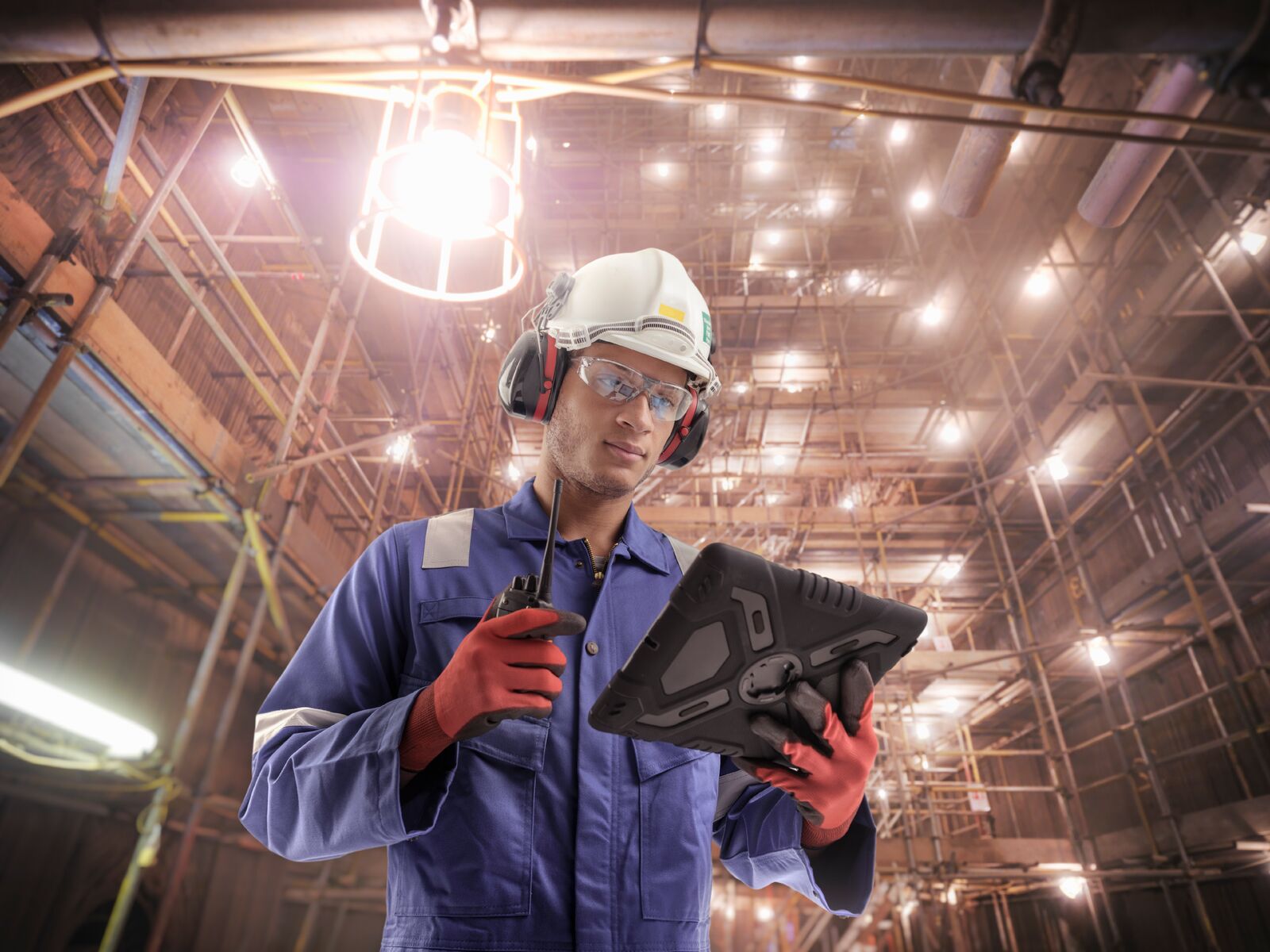 Engineer Working inside Power Station