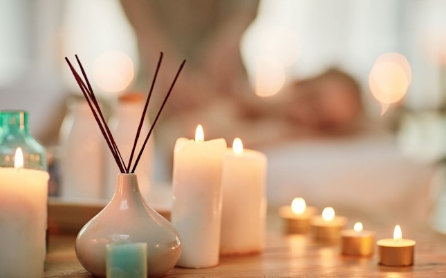 Lighted Canddles and Incent Sticks