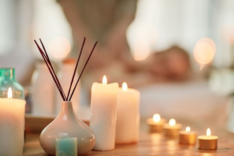 Lighted Canddles and Incent Sticks
