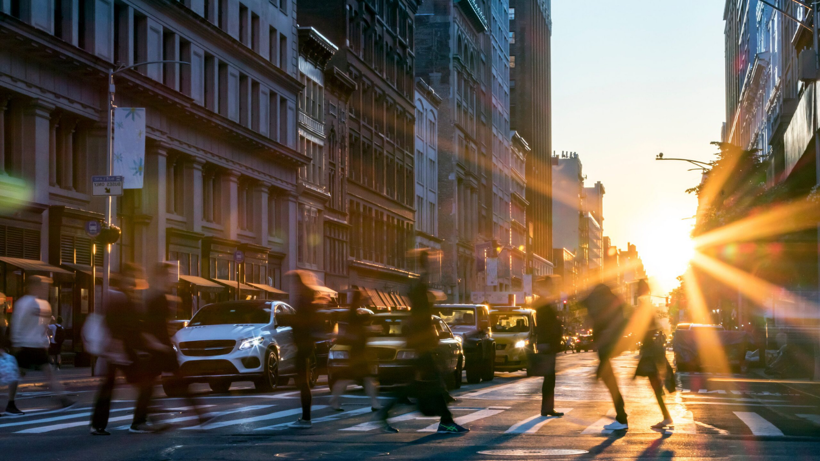 People crossing the street