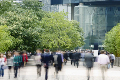 Timelapse of a Busy Corporate Street