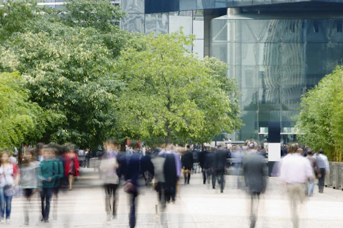 Timelapse of a Busy Corporate Street