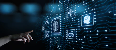 5496084 Artificial intelligence Machine Learning Business Internet Technology Concept