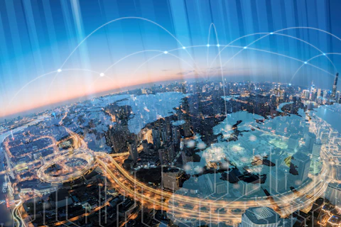 Aerial View of a City