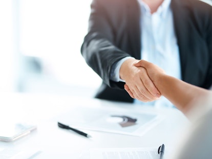 Technical Staffing Services Professionals Shaking Hands