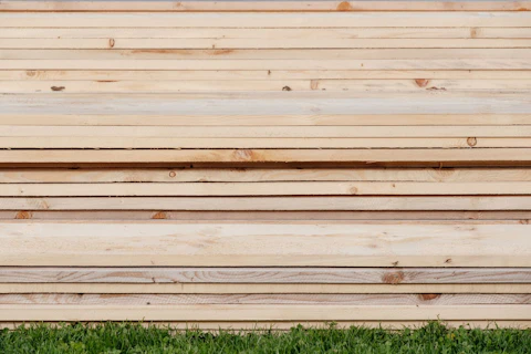 Wood Planks on Grass