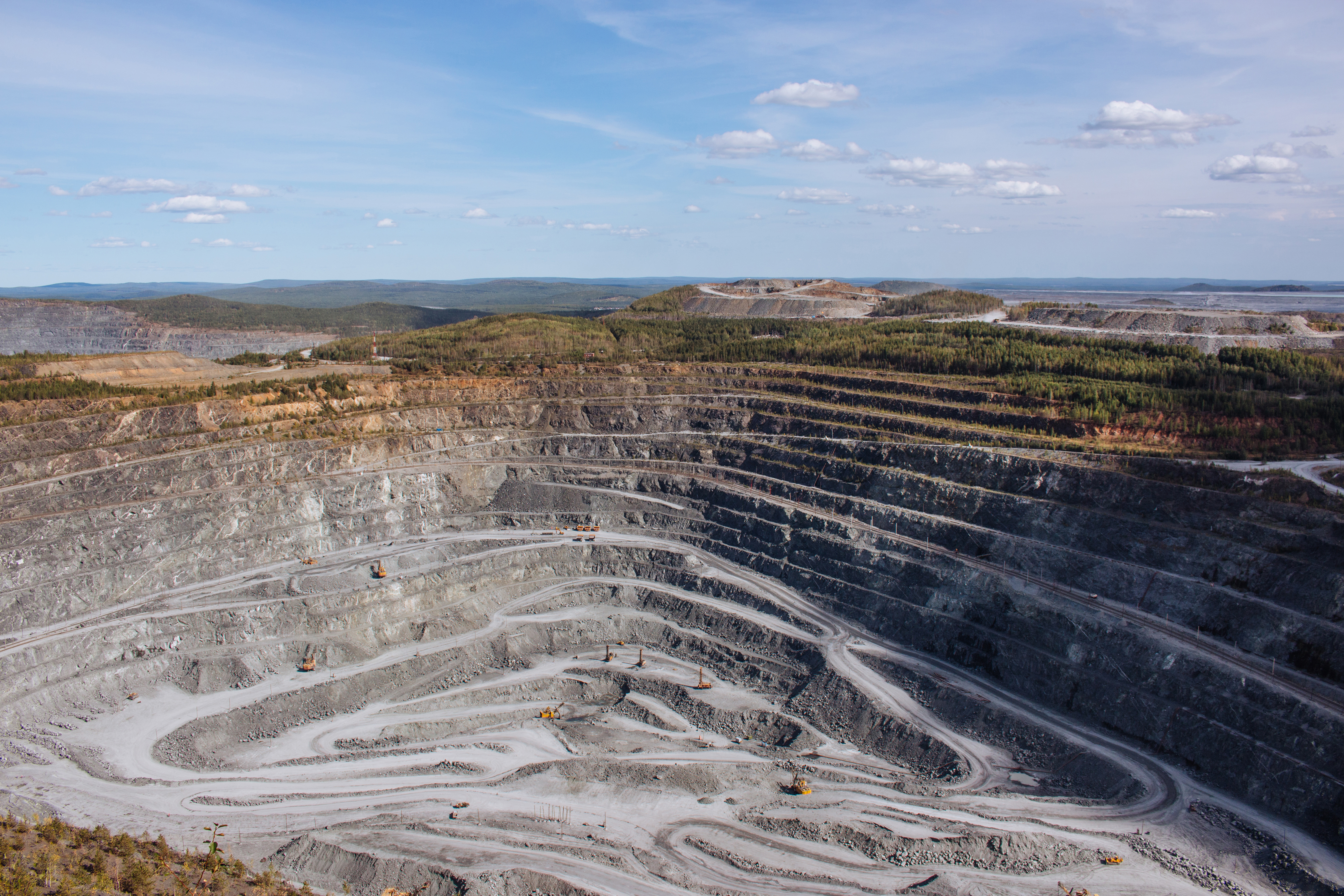 Open pit mining