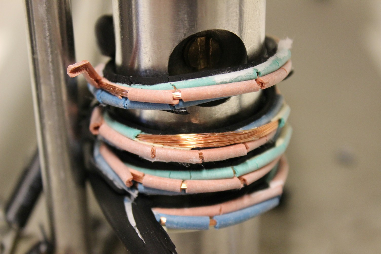 Frozen cable with broken sheath