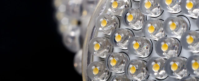 close up of led light