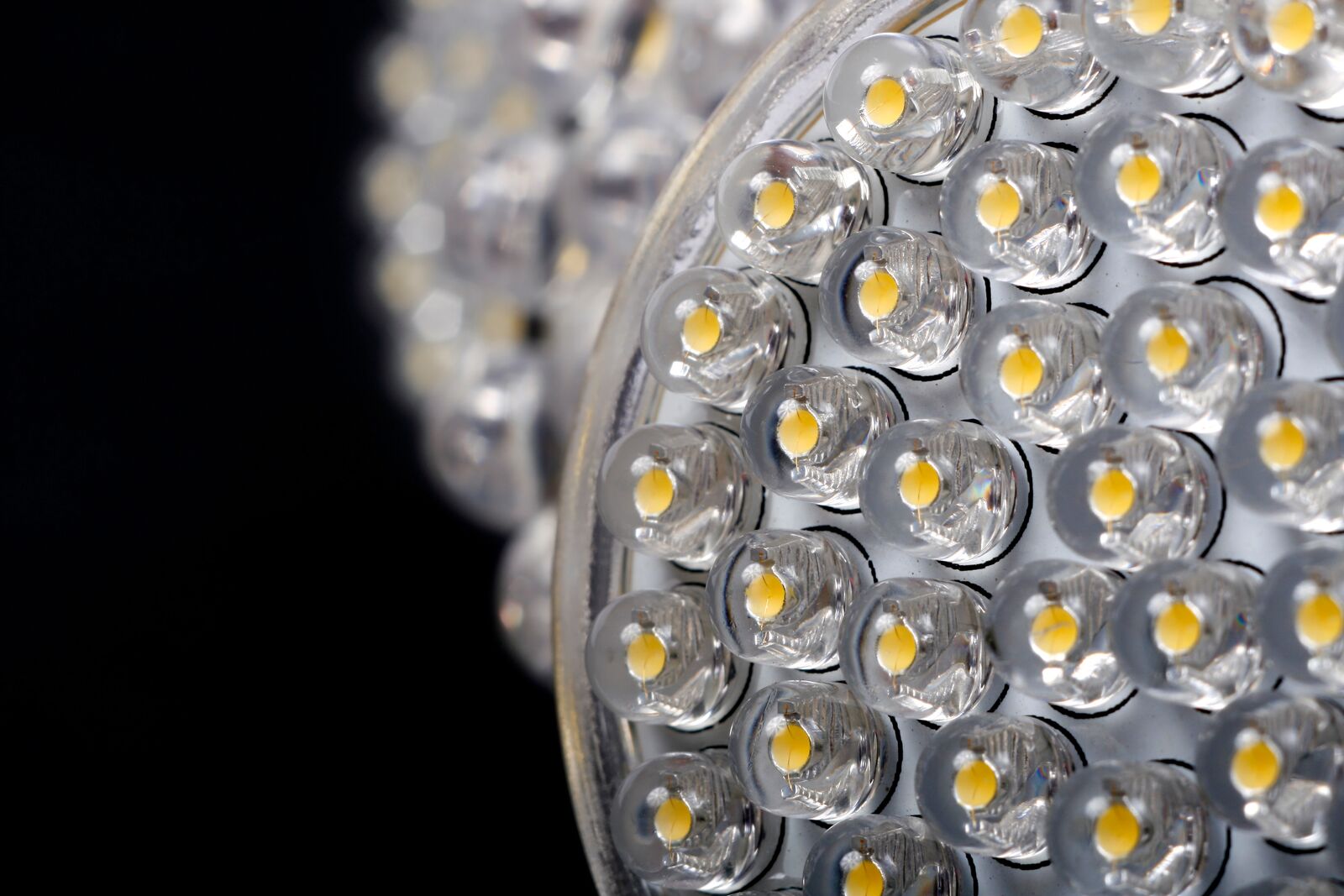 close up of led light