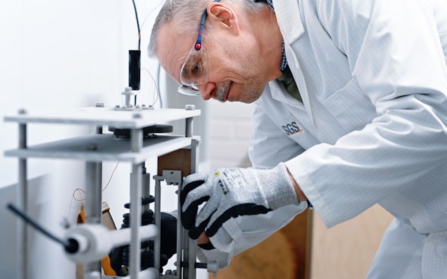 cable being prepared for a test