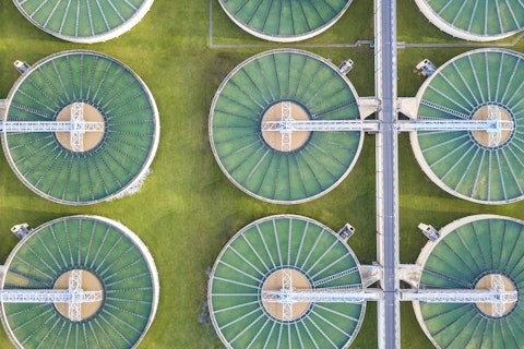 Aerial view of a Water Treatment Plant