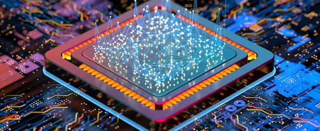 CPU and computer chip concept