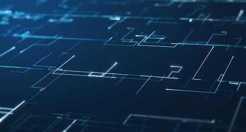 motion graphic for abstract data center data flow