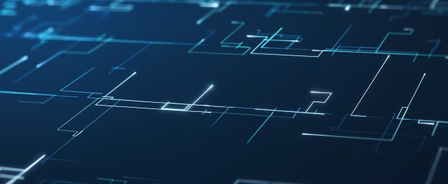 motion graphic for abstract data center data flow