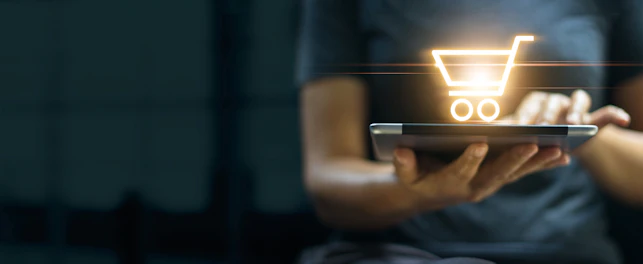online shopping and digital marketing concept