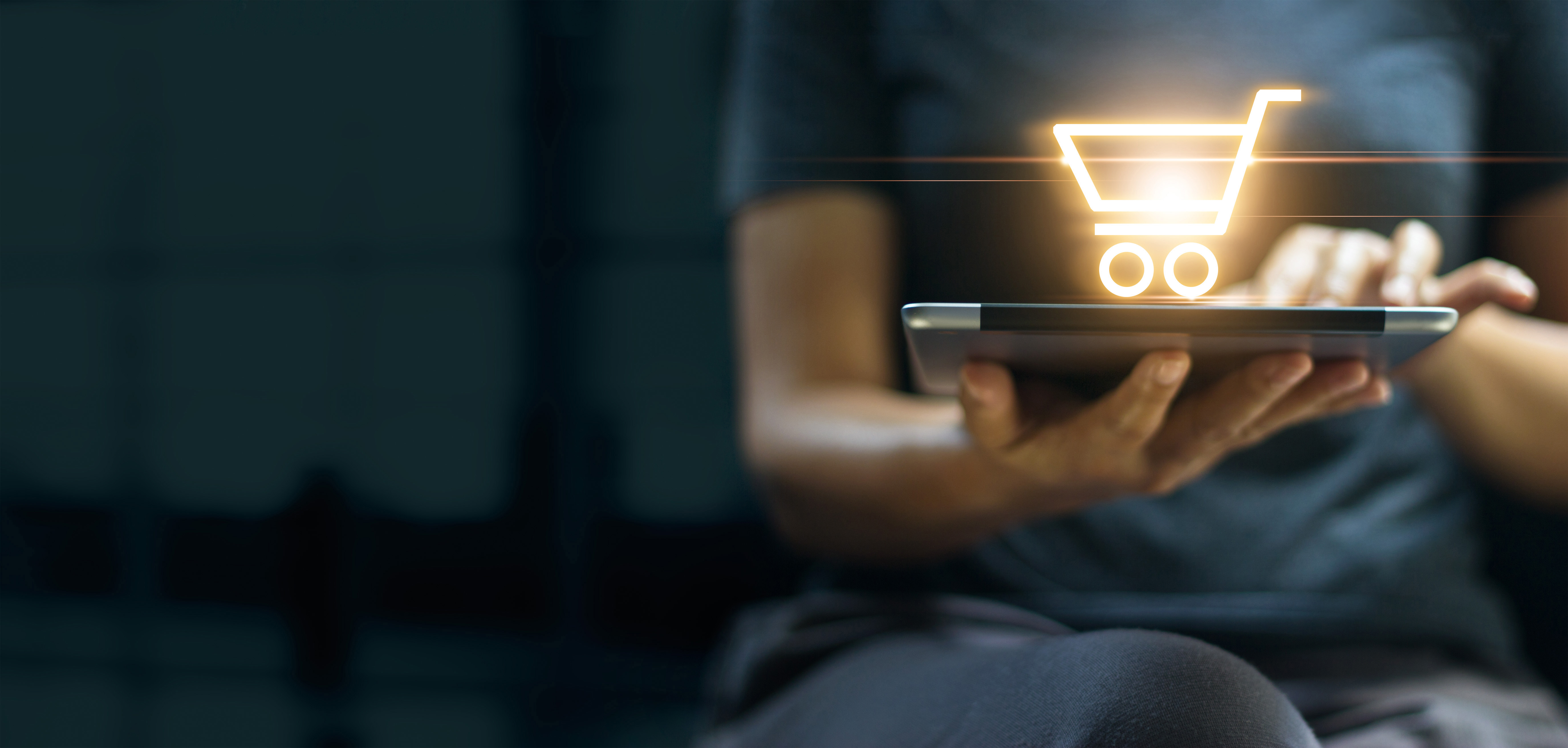 online shopping and digital marketing concept