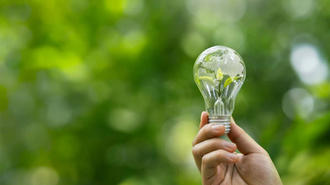 Sustainable Environment concept ESG green energy Carbon emission