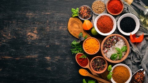A set of spices and herbs